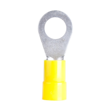 Gardner Bender Ring Terminal, 3/8 in Stud Size, 10 AWG, 600/1,000 V, Vinyl Insulated, Yellow, 15 PK 15-108